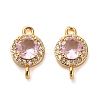 Brass Pave Cubic Zirconia Connector Charms X-KK-D093-09G-06-1
