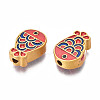 Rack Plating Alloy Enamel Beads ENAM-N056-037B-3