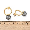 304 Stainless Steel Natural Shell Pearl Stud Earrings EJEW-G423-21G-5