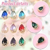 18Pcs 3 Colors Transparent Glass Pendants GLAA-YW0004-52A-4
