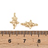 Brass Fleur De Lis Connector Charms KK-H524-04G-3
