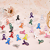 100Pcs 3 Styles Breast Cancer Awareness Pink Ribbon Enamel Pin JEWB-FH0002-53B-4