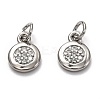 Brass Micro Pave Cubic Zirconia Charms ZIRC-H119-09P-1