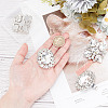 2 Pairs 2 Style Glass Rhinestone Shoe Decorations AJEW-AR0001-78B-3