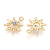 Brass Micro Pave Cubic Zirconia Charms KK-N261-100G-2