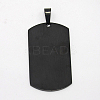 Men's 201 Stainless Steel Big Rectangle Hand Stamping Blank Tag Pendants LS-STAS-O044-121-1