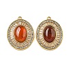 Natural Carnelian(Dyed & Heated) Oval Pendants STAS-L080-010G-01-1