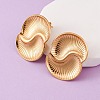 304 Stainless Steel Vortex Spiral Stud Earrings EJEW-C148-01G-1