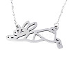 Non-Tarnish 201 Stainless Steel Bunny Pendant Necklaces NJEW-T009-JN027-1-40-1