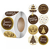 500Pcs Christmas Theme Round Stickers AJEW-S090-04F-1