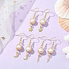 3 Pairs Natural Cultured Freshwater Pearl Dangle Earrings EJEW-JE05738-2