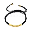 Polyester Cord Braided Bead Bracelets for Women BJEW-L698-04G-02-4