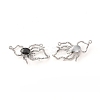 Alloy Glass Connector Charms PALLOY-P291-16B-03-1