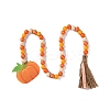 Thanksgiving Day Theme Wooden Beaded Pendant Decorations HJEW-K036-01A-2