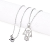 Non-Tarnish 201 Stainless Steel Pendant Necklaces NJEW-T009-JN135-40-1-1