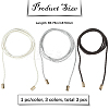 3Pcs 3 Colors Imitation Leather Braided Wrap Chain Belts AJEW-GF0011-99-2