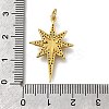 Brass Micro Pave Clear Cubic Zirconia Pendants ZIRC-I070-087G-3