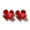 Rubberized Style Opaque Acrylic Bead Caps OACR-H016-06-2