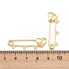 Heart Brass Brooch Findings LS-KK-Z132-01G-01-3