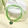 Alloy Enamel Clover Charm Bracelet BJEW-JB09850-01-2