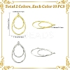 20Pcs 2 Colors Alloy Pendants Cadmium Free ENAM-YW0006-45-3
