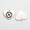 Non-Tarnish 201 Stainless Steel Heart Pendants LS-STAS-L165-E13-2