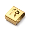 Ion Plating(IP) 304 Stainless Steel Square Slide Charms STAS-L132-07R-G-2