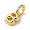 Brass Micro Pave Cubic Zirconia Pendants KK-K345-13B-G-2