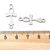 304 Stainless Steel Religion Ankh Cross Links Connector Charms LS-STAS-S153-01P-3