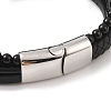 Braided Microfiber Leather Multi-strand Bracelets BJEW-B096-06H-3