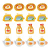 50Pcs 10 Styles Afternoon Tea Theme Opaque Resin Cabochonss RESI-TA0004-92-2