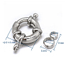 Brass Spring Ring Clasps KK-L082C-01P-3