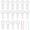 12pcs 2 Styles Plastic/Acrylic Magnifier AJEW-AR0001-96-1