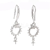 Anti-Tarnish Rhodium Plated 925 Sterling Silver Earring Hooks LS-STER-D035-37P-2