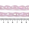 Opaque Solid Color Electroplate Glass Beads Strands EGLA-N013-J8mm-B01-4