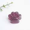 Glass Carved Cat Claw Figurines Statues for Home Desk Decorations DJEW-PW0012-036E-1