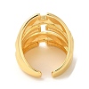 Brass Micro Pave Cubic Zirconia Open Cuff Rings RJEW-U008-49G-3