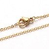 Ion Plating(IP) 304 Stainless Steel Cable Chain Necklaces NJEW-M124-01G-01-1
