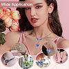 28Pcs 7 Colors Faceted Heart Glass Pendants Decoration HJEW-PH02042-5