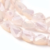 Electroplate Opaque Solid Color Glass Beads Strands EGLA-G035-B-FR05-3