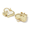 Brass Micro Pave Clear Cubic Zirconia Pendants KK-L213-018G-02-2