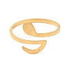 304 Stainless Steel Open Cuff Rings for Women LS-RJEW-N048-05G-2