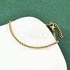 304 Stainless Steel Wheat Chain Bracelets for Unisex BJEW-K282-01B-G-3