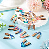 16Pcs 8 Colors Resin and Walnut Pendants FIND-TA0006-36B-6