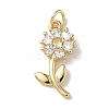 Brass Micro Pave Cubic Zirconia Pendants KK-L268-029G-2
