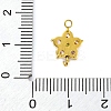 304 Stainless Steel Micro Pave Cubic Zirconia Flower Connector Charms STAS-U042-01G-01-3