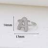 Brass Micro Pave Clear Cubic Zirconia Cuff Rings FS-WG17FF6-01-2
