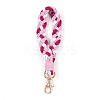 Cotton Handmade Braided Wrist Lanyard Pendant Decorations AJEW-TAC0028-14B-1