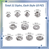 11 Styles Alloy Beads FIND-PH0025-88P-2
