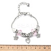 Alloy European Beads Charm Bracelets BJEW-F495-12P-3